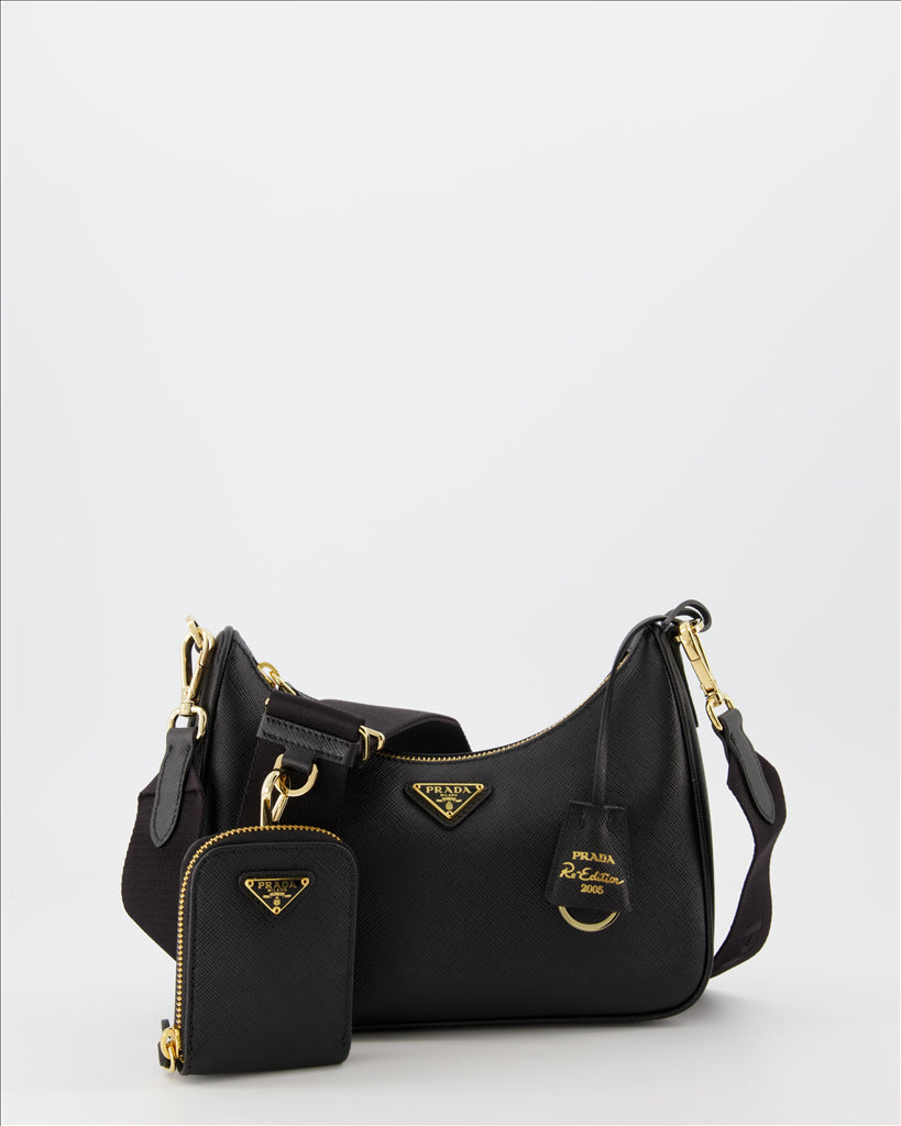 Borse a tracolla Sac Re-Édition Saffiano Prada Nero Femme