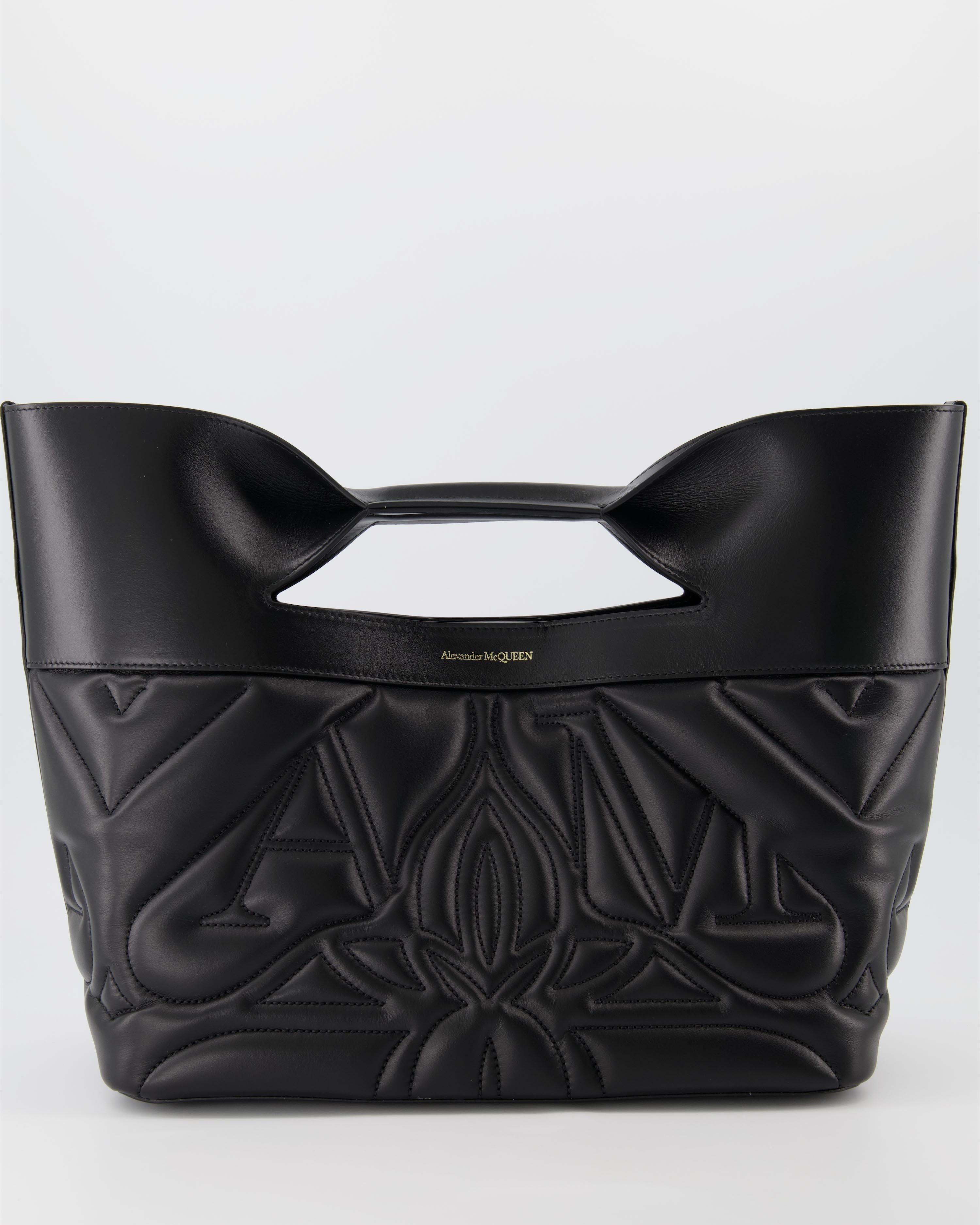 Borse tote Sac the Bow Alexander McQueen Nero Femme
