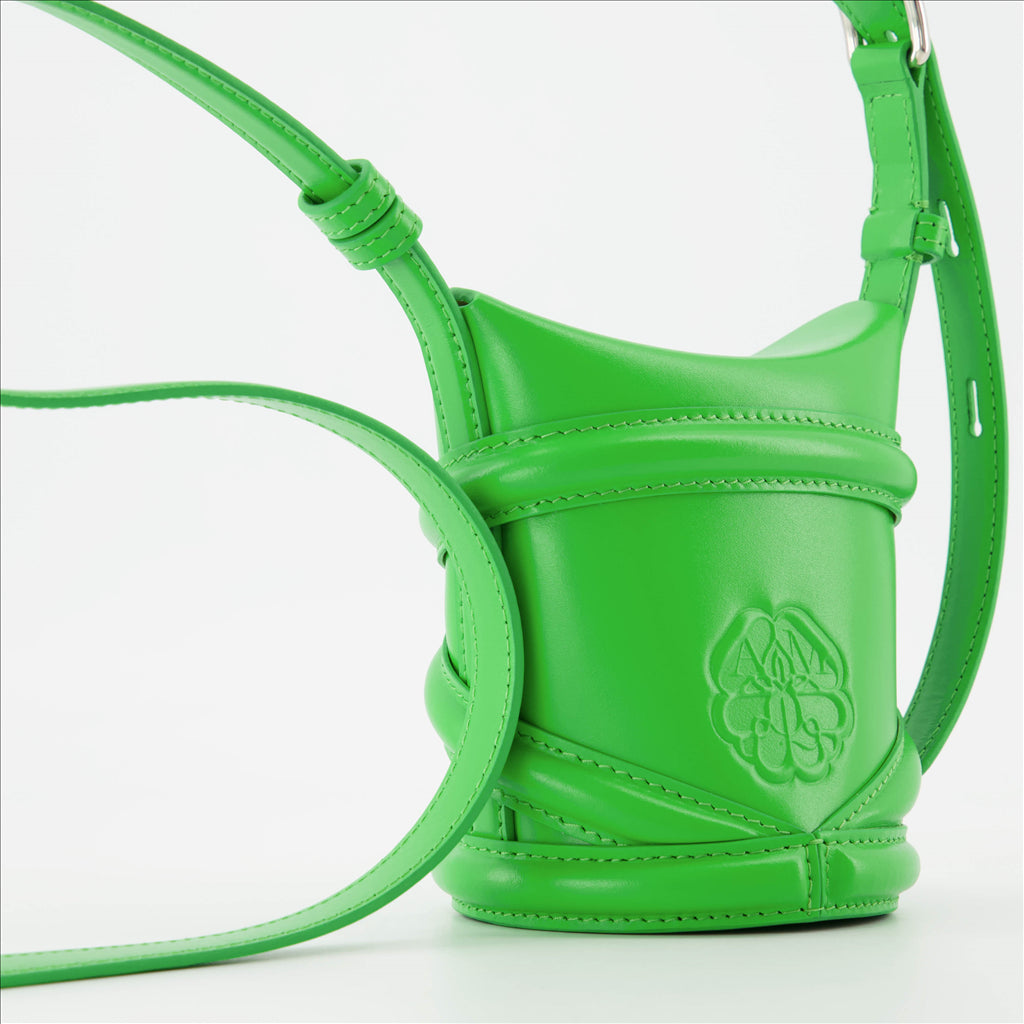 Bolsas bucket Petit sac The Curve Alexander McQueen Verde Femme