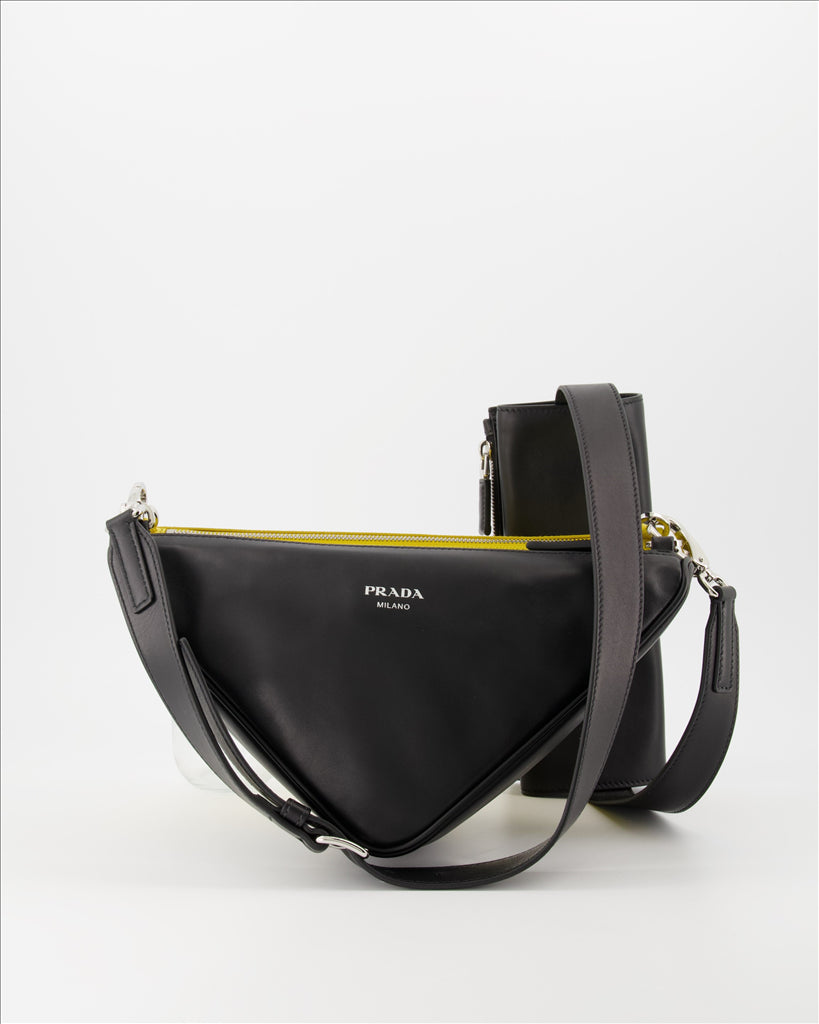 Borse a tracolla Sacoche double Prada Nero Homme