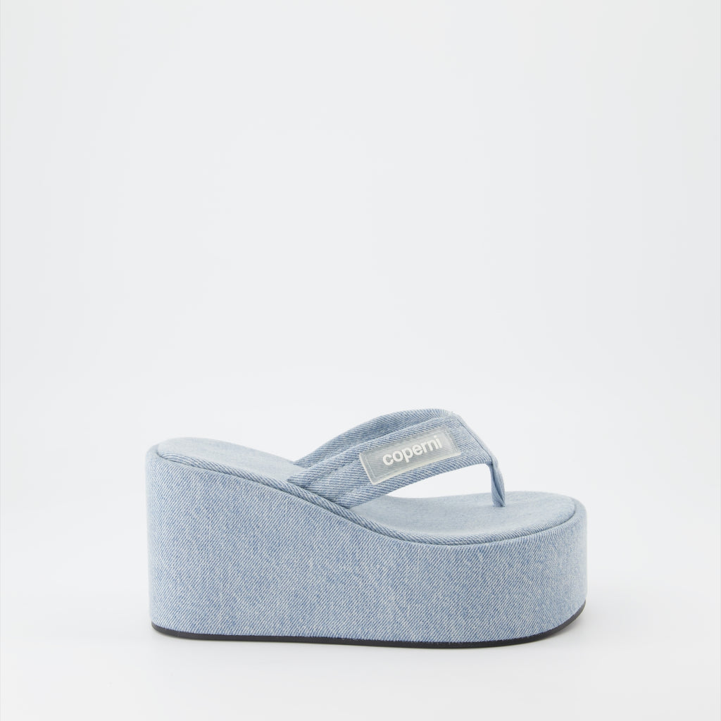 Platform shoes Branded wedge sandal Coperni Blue Women