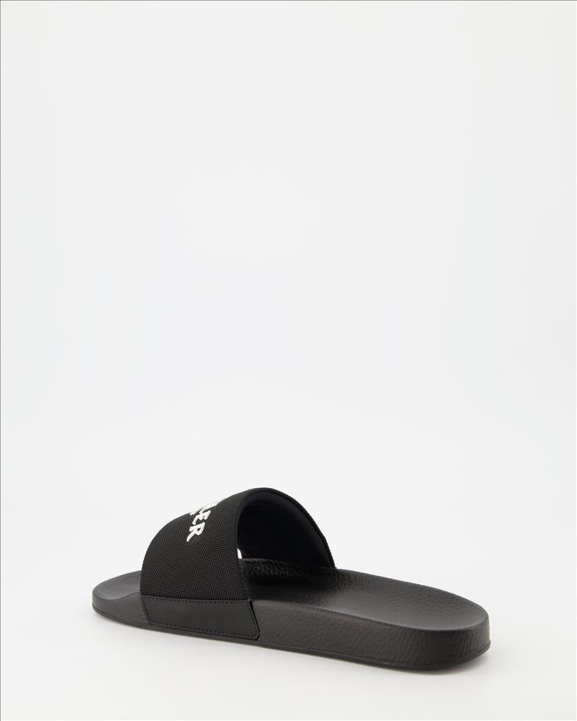 Scarpe eleganti Sandales à logo Moncler Nero Homme