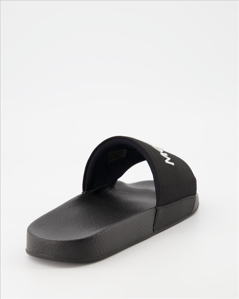 Scarpe eleganti Sandales à logo Moncler Nero Homme