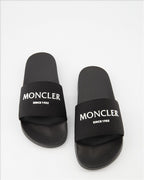 Scarpe eleganti Sandales à logo Moncler Nero Homme