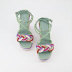 Sapatos plataforma Sandales Colour Block Valentino Garavani Multicolorido Femme