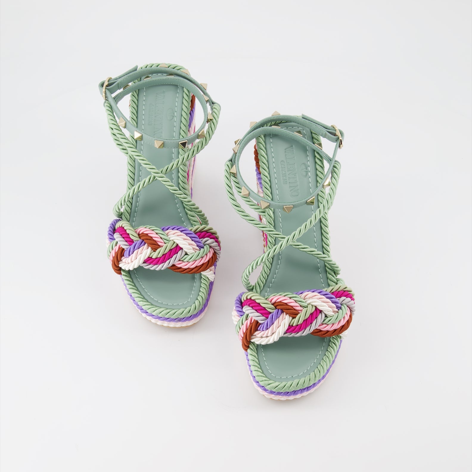 Sapatos plataforma Sandales Colour Block Valentino Garavani Multicolorido Femme