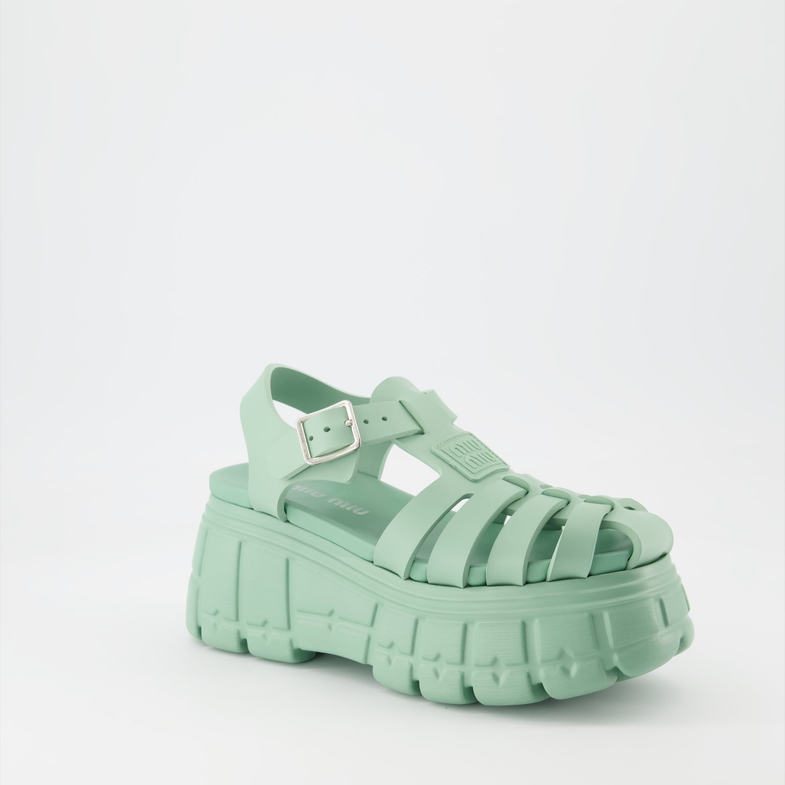 Compensées et plateformes Sandales à plateforme en EVA Miu Miu Vert Femme