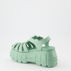 Compensées et plateformes Sandales à plateforme en EVA Miu Miu Vert Femme