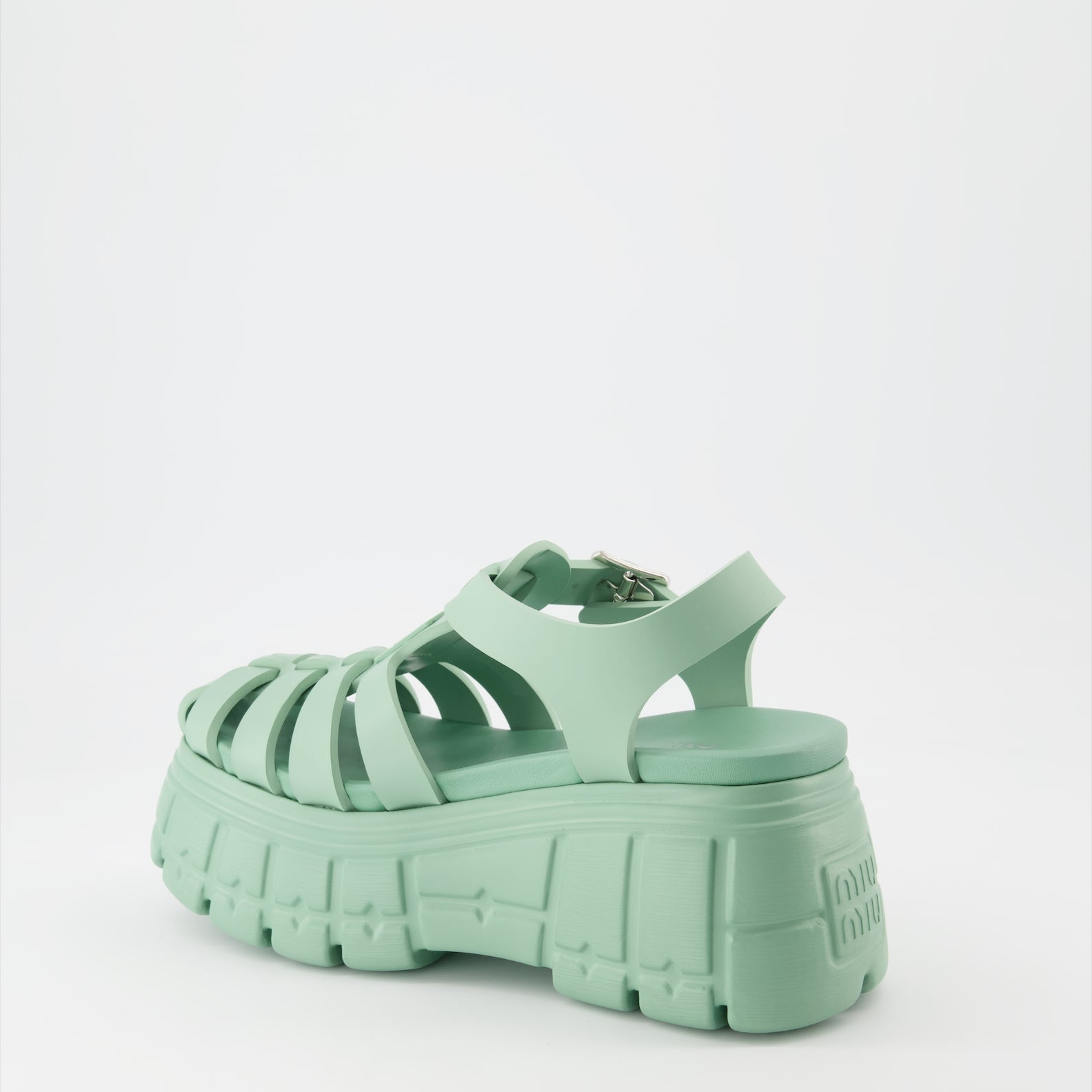 Compensées et plateformes Sandales à plateforme en EVA Miu Miu Vert Femme