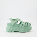Compensées et plateformes Sandales à plateforme en EVA Miu Miu Vert Femme