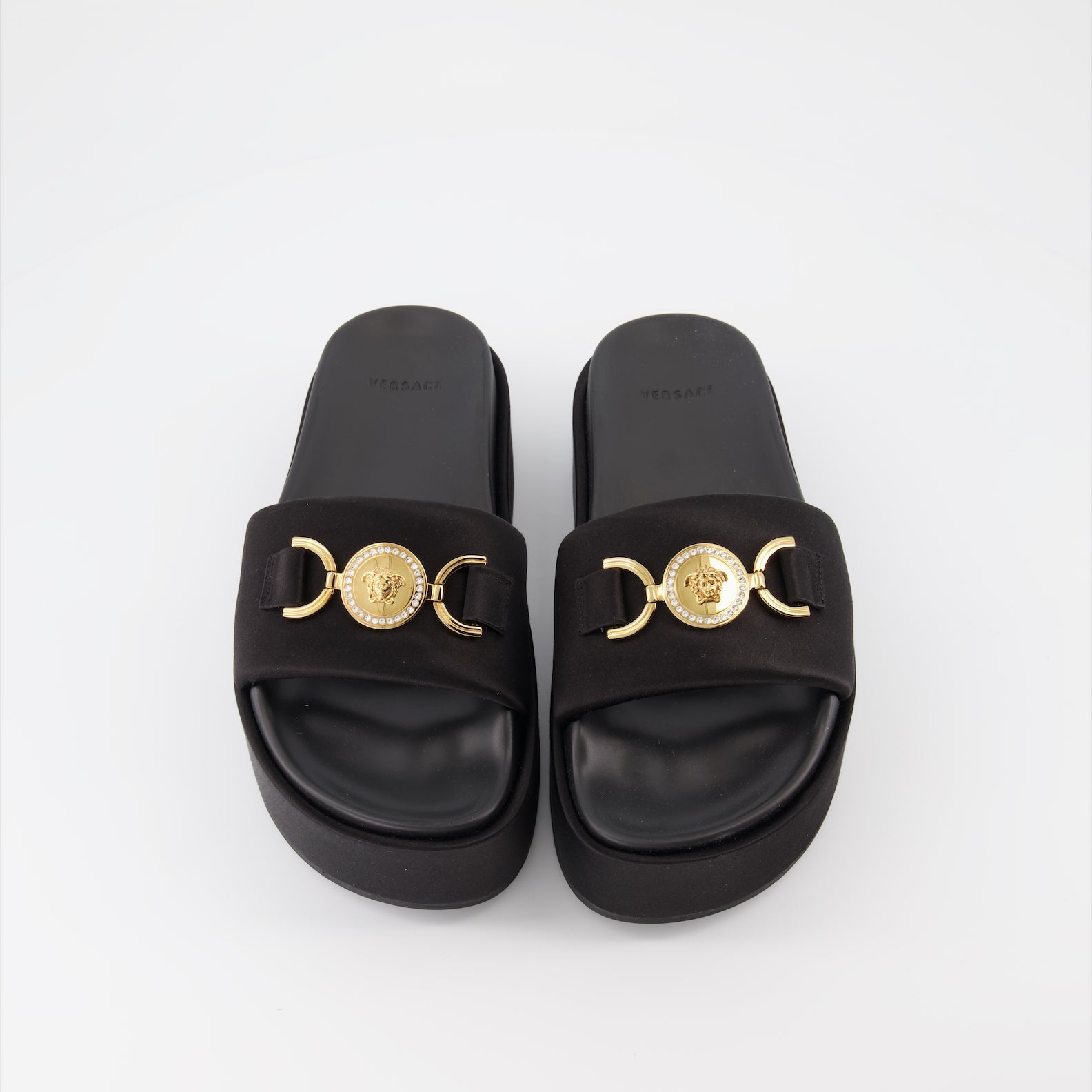 Zapatos abiertos Sandales Medusa 95 Versace Negro Femme
