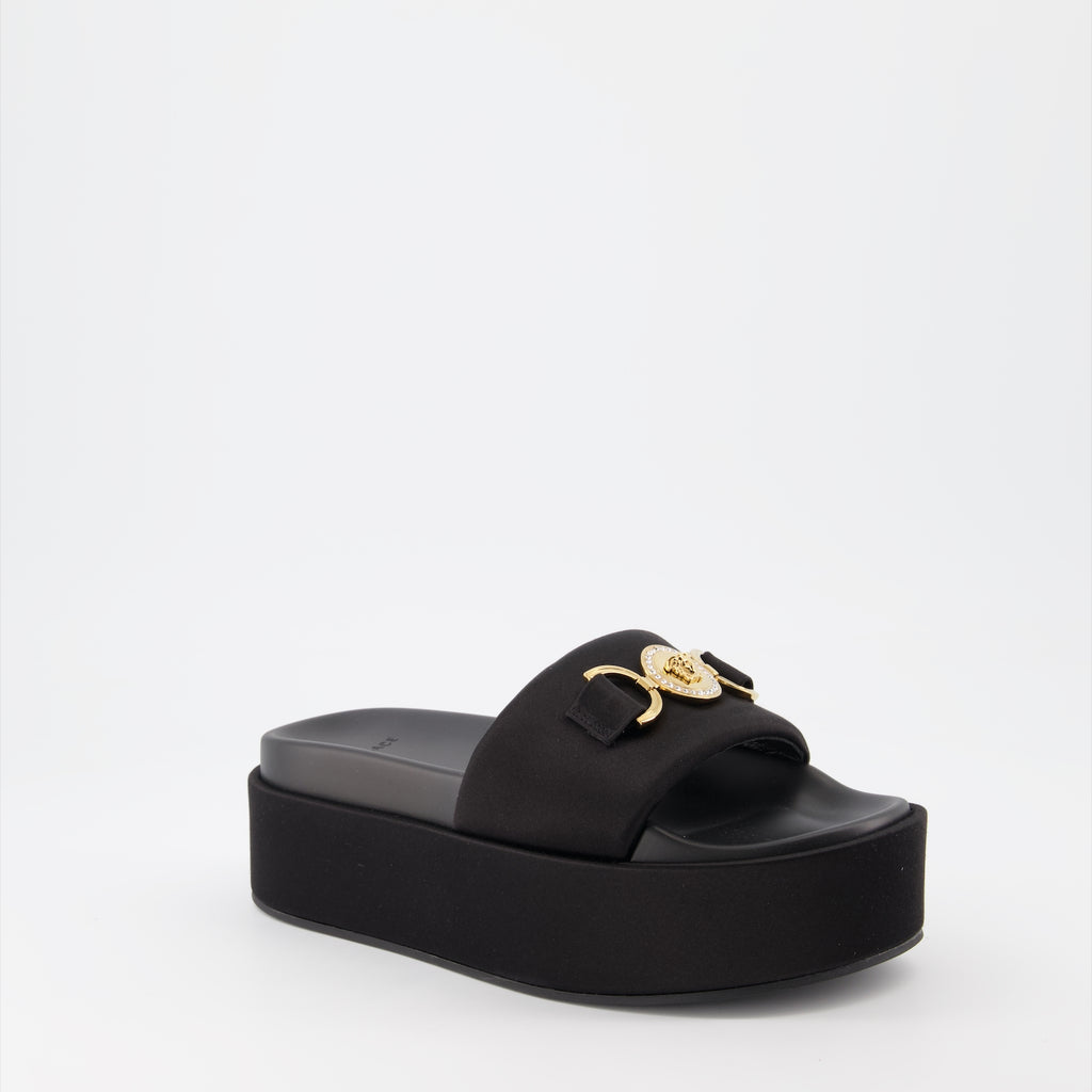 Zapatos abiertos Sandales Medusa 95 Versace Negro Femme