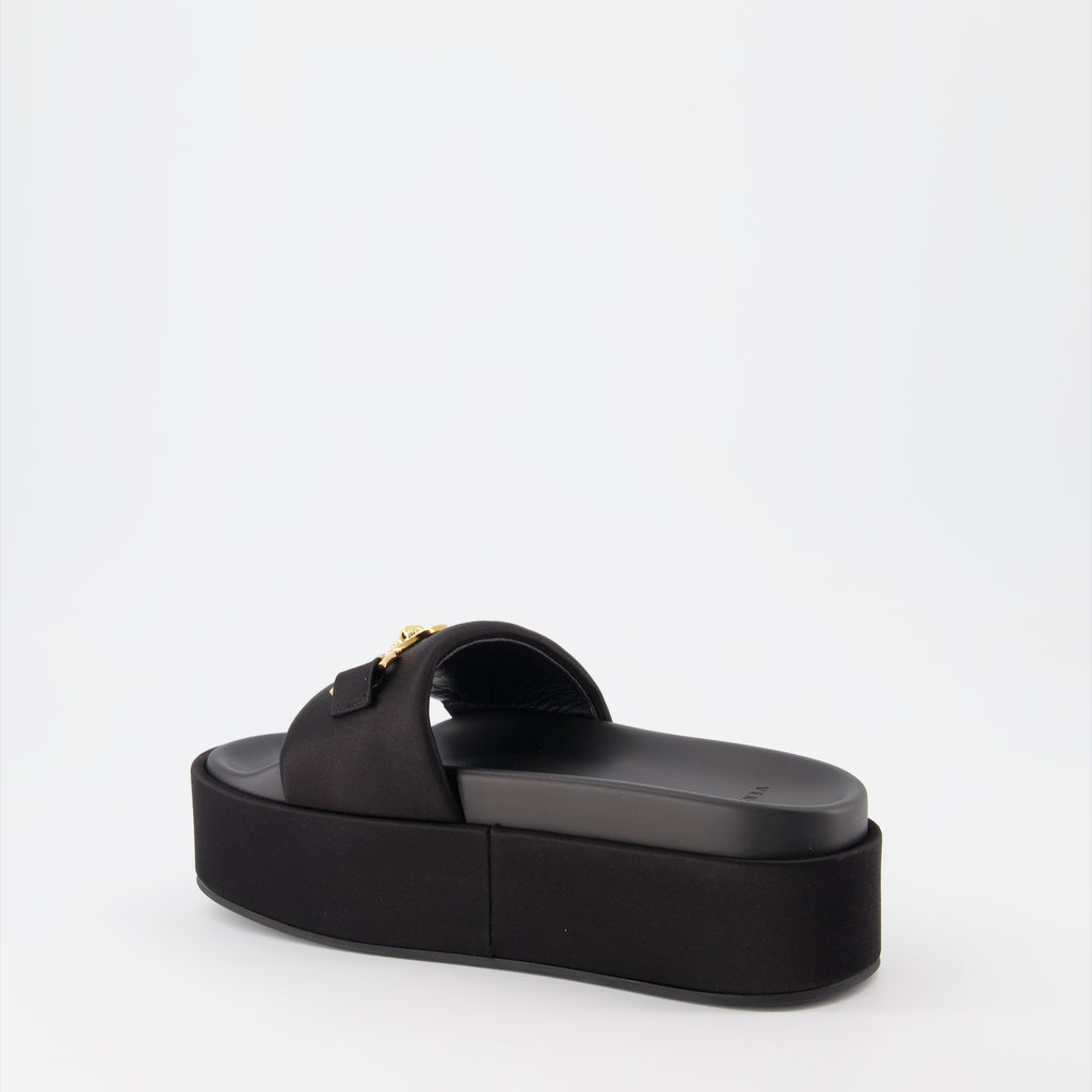 Zapatos abiertos Sandales Medusa 95 Versace Negro Femme
