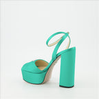 Sapatos abertos Sandales à plateforme Prada Verde Femme