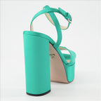 Sapatos abertos Sandales à plateforme Prada Verde Femme