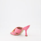 Sapatos abertos Sandales à talons Jewel Logo Moschino Rosa Femme