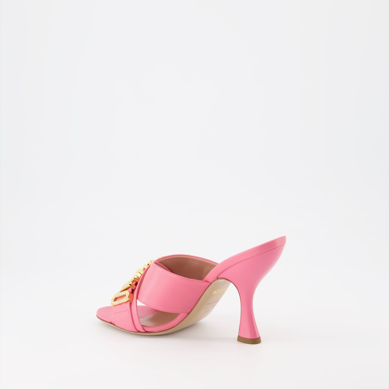 Sapatos abertos Sandales à talons Jewel Logo Moschino Rosa Femme