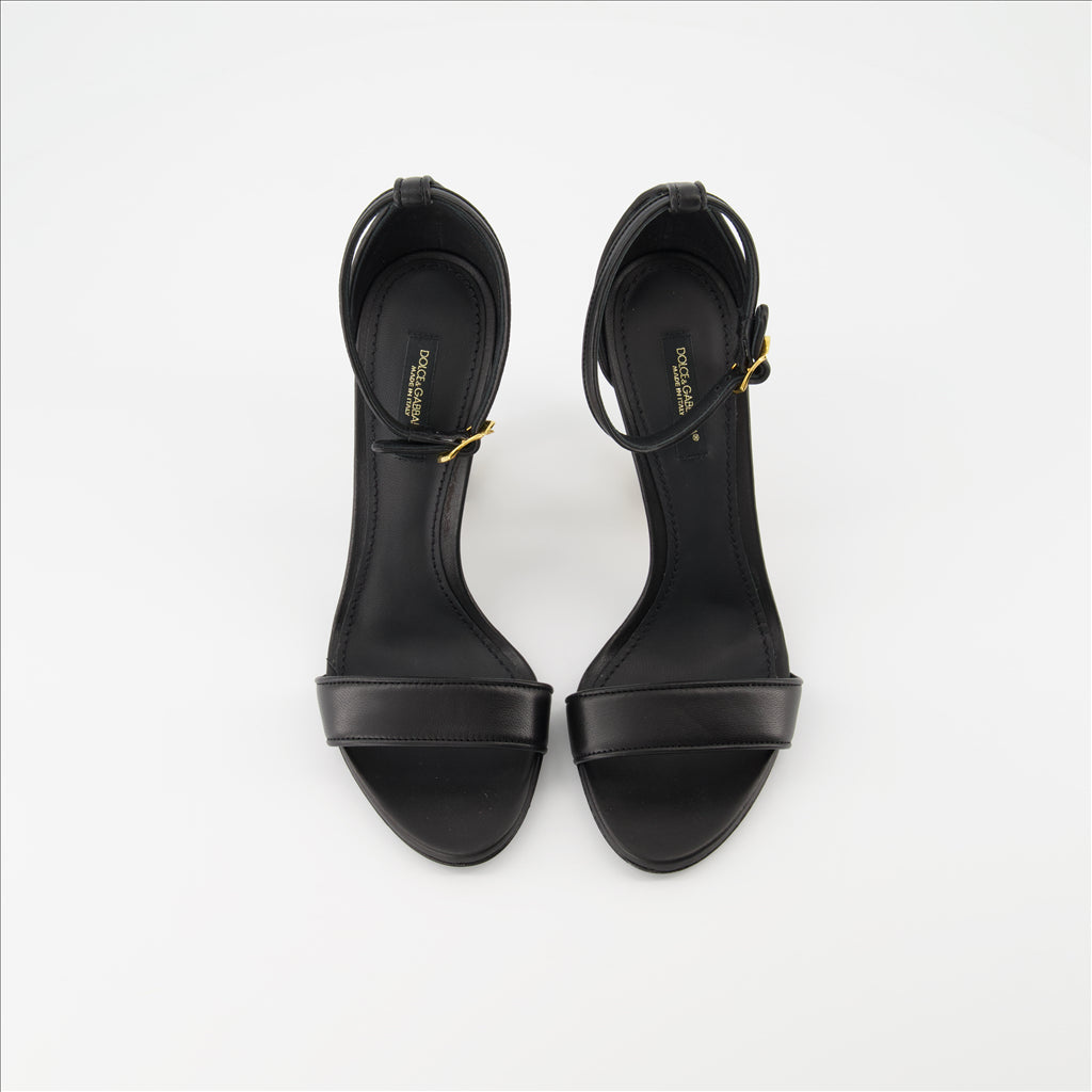 Zapatos de tacón Sandales DG Baroque Dolce & Gabbana Negro Femme