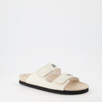 Chaussures ouvertes Sandales à logo Palm Angels Beige Homme