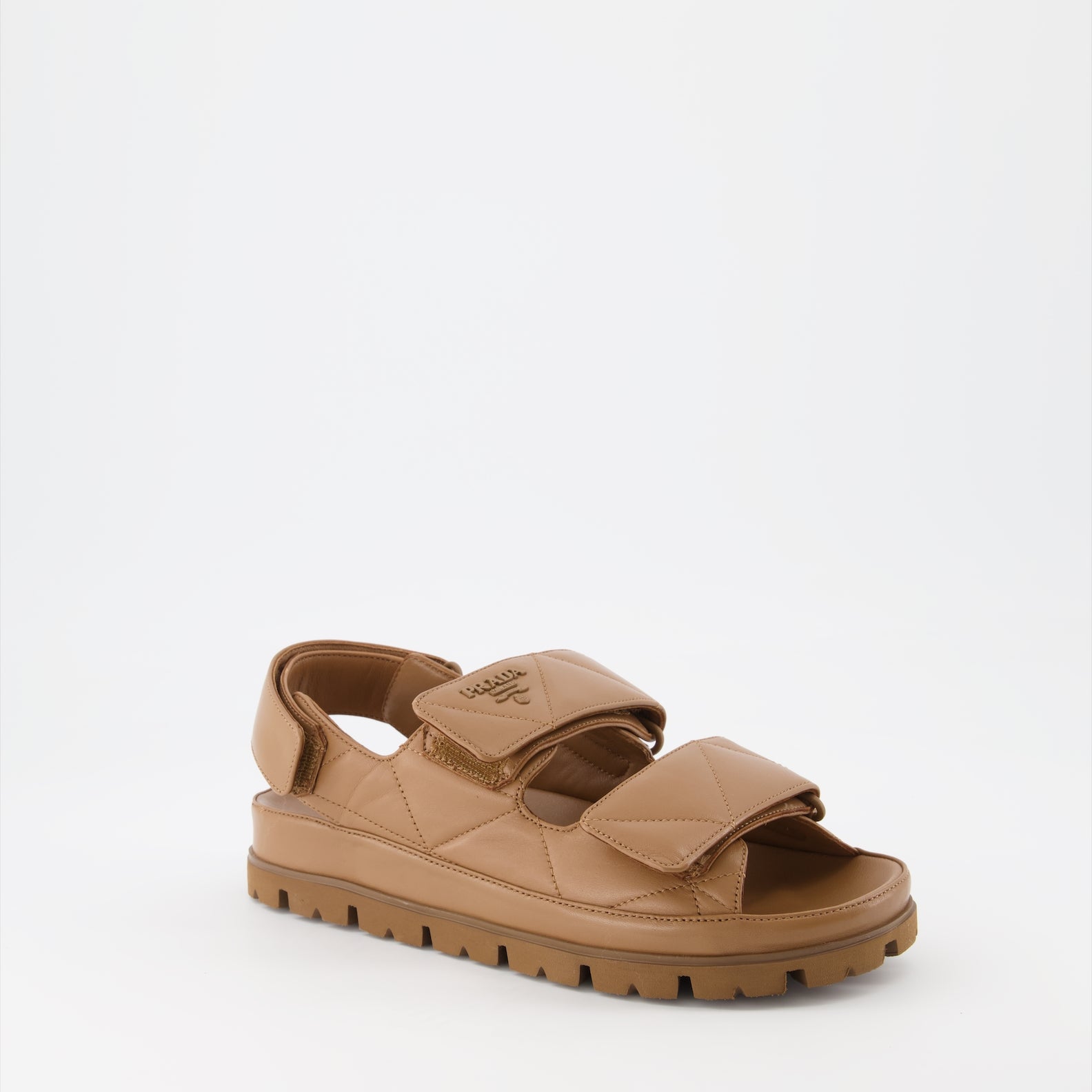 PRADA ブラウン レザー サンダル プラダ レザー サンダル - レディース – myCompañero