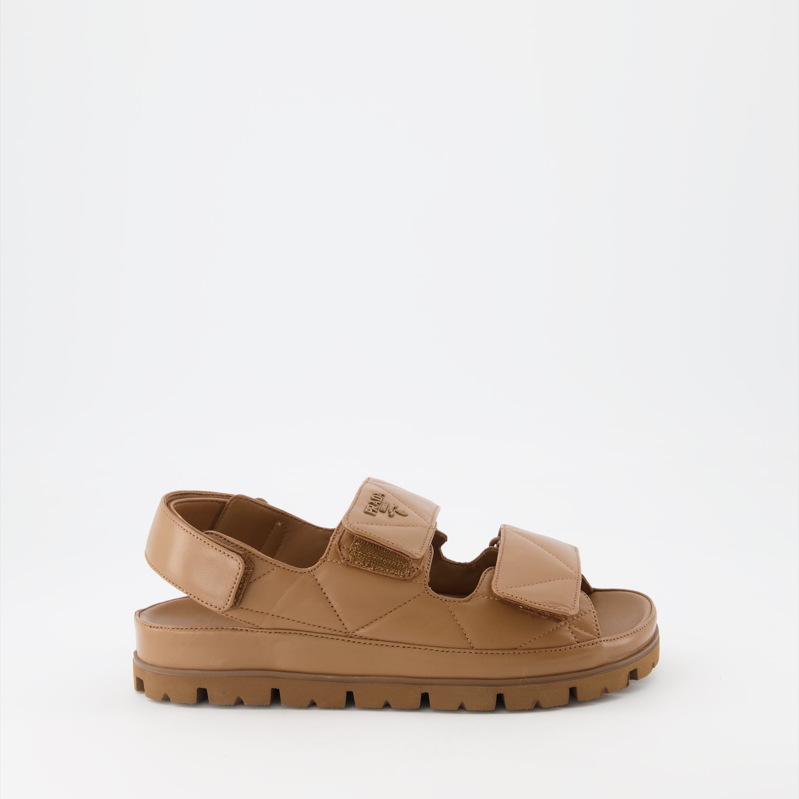 Zapatos abiertos Sandales en cuir Prada Marrón Femme