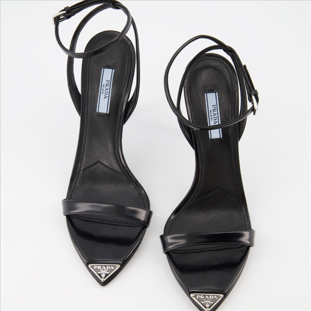 Zapatos de tacón Sandales en cuir Prada Negro Femme