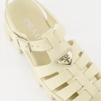 Open shoes Rubber sandals Prada Beige Women