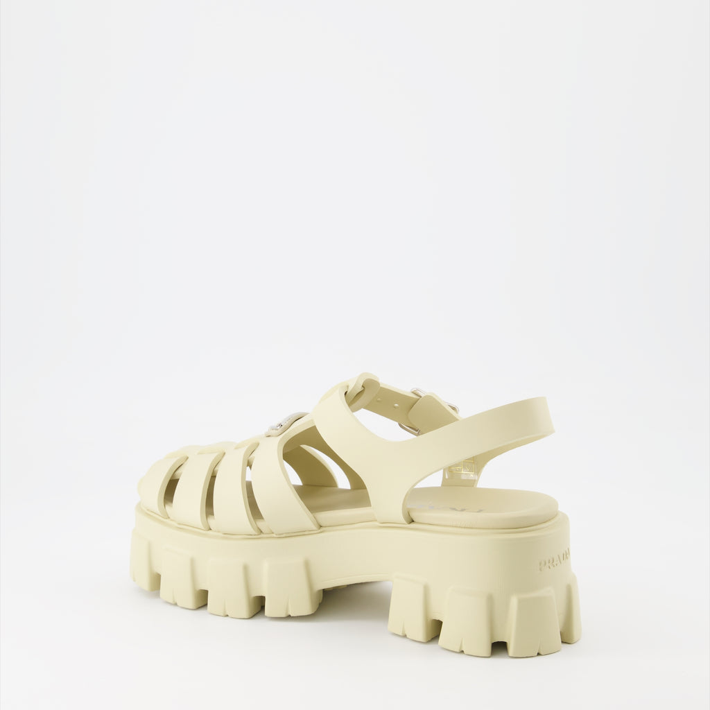 Open shoes Rubber sandals Prada Beige Women