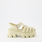 Open shoes Rubber sandals Prada Beige Women