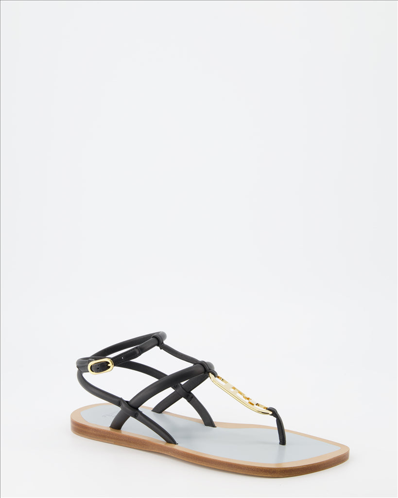 Zapatos abiertos Sandales Fendi O'Lock Fendi Negro Femme