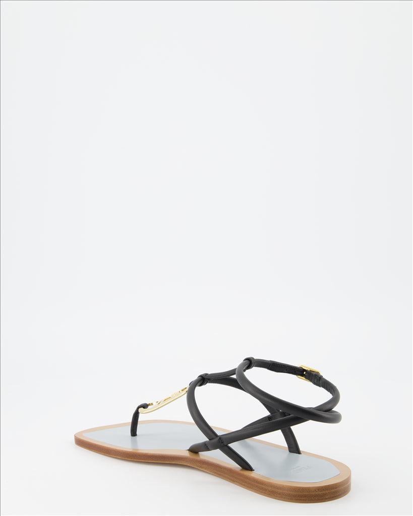 Zapatos abiertos Sandales Fendi O'Lock Fendi Negro Femme