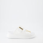 Zapatos abiertos Sandales Hybrides Alexander McQueen Blanco Femme
