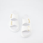 Zapatos abiertos Sandales Hybrides Alexander McQueen Blanco Femme