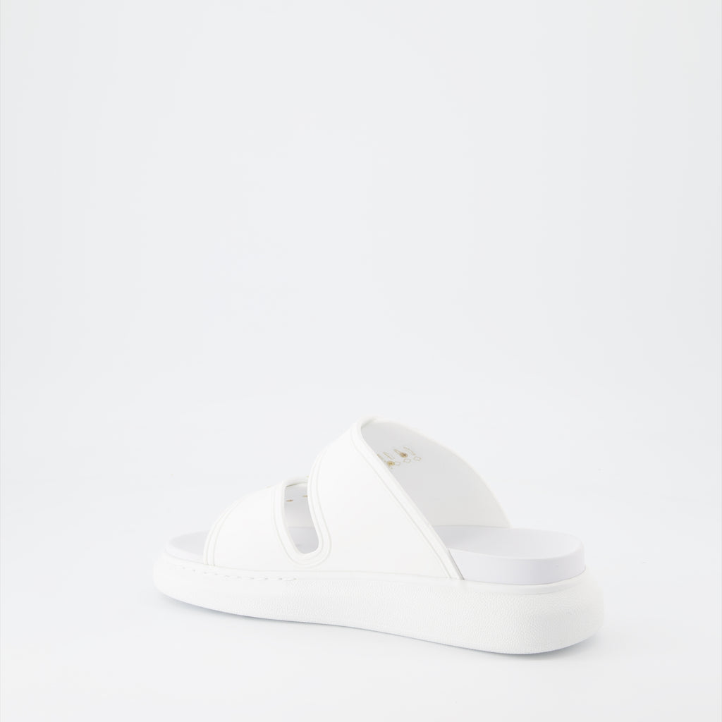 Zapatos abiertos Sandales Hybrides Alexander McQueen Blanco Femme