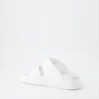 Zapatos abiertos Sandales Hybrides Alexander McQueen Blanco Femme