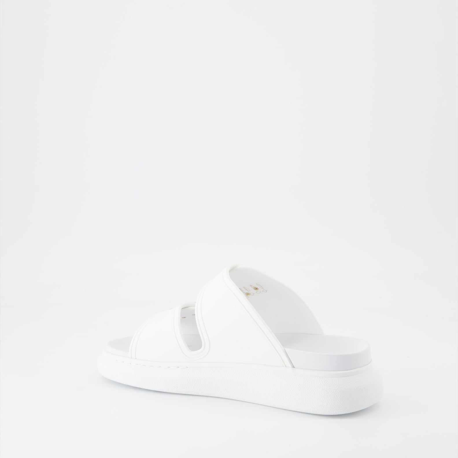 Zapatos abiertos Sandales Hybrides Alexander McQueen Blanco Femme