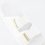 Zapatos abiertos Sandales Hybrides Alexander McQueen Blanco Femme