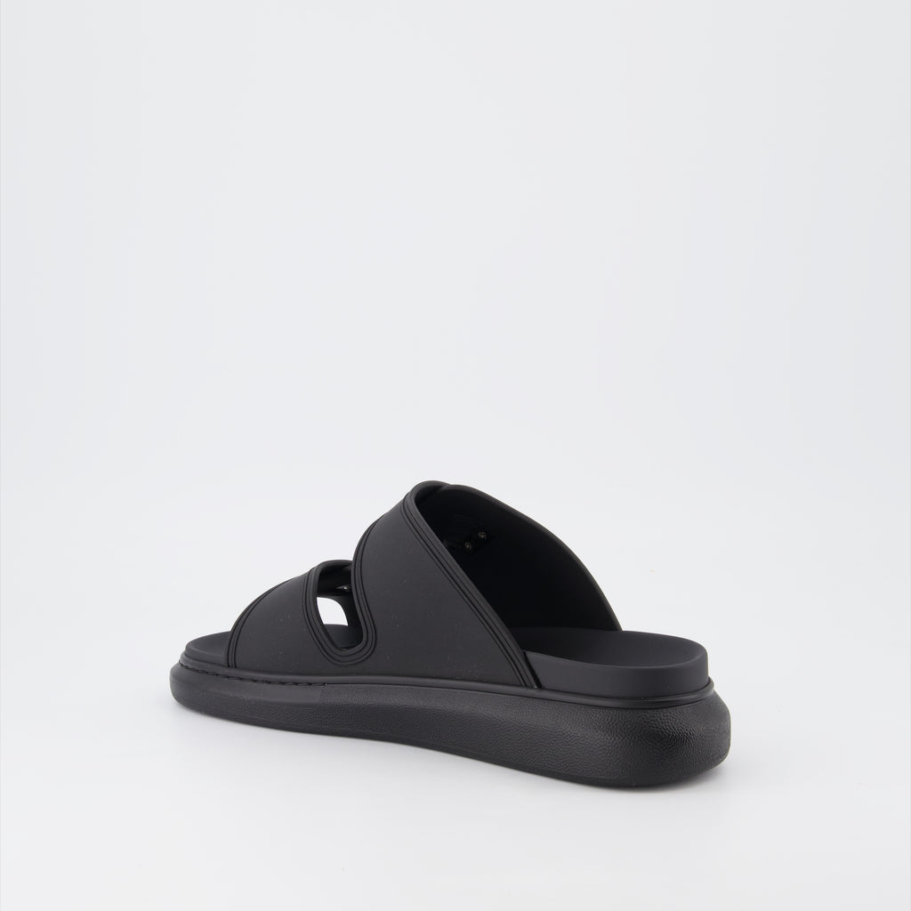 オープントゥシューズ ハイブリッドサンダル Alexander McQueen 黒 男