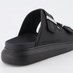 オープントゥシューズ ハイブリッドサンダル Alexander McQueen 黒 男