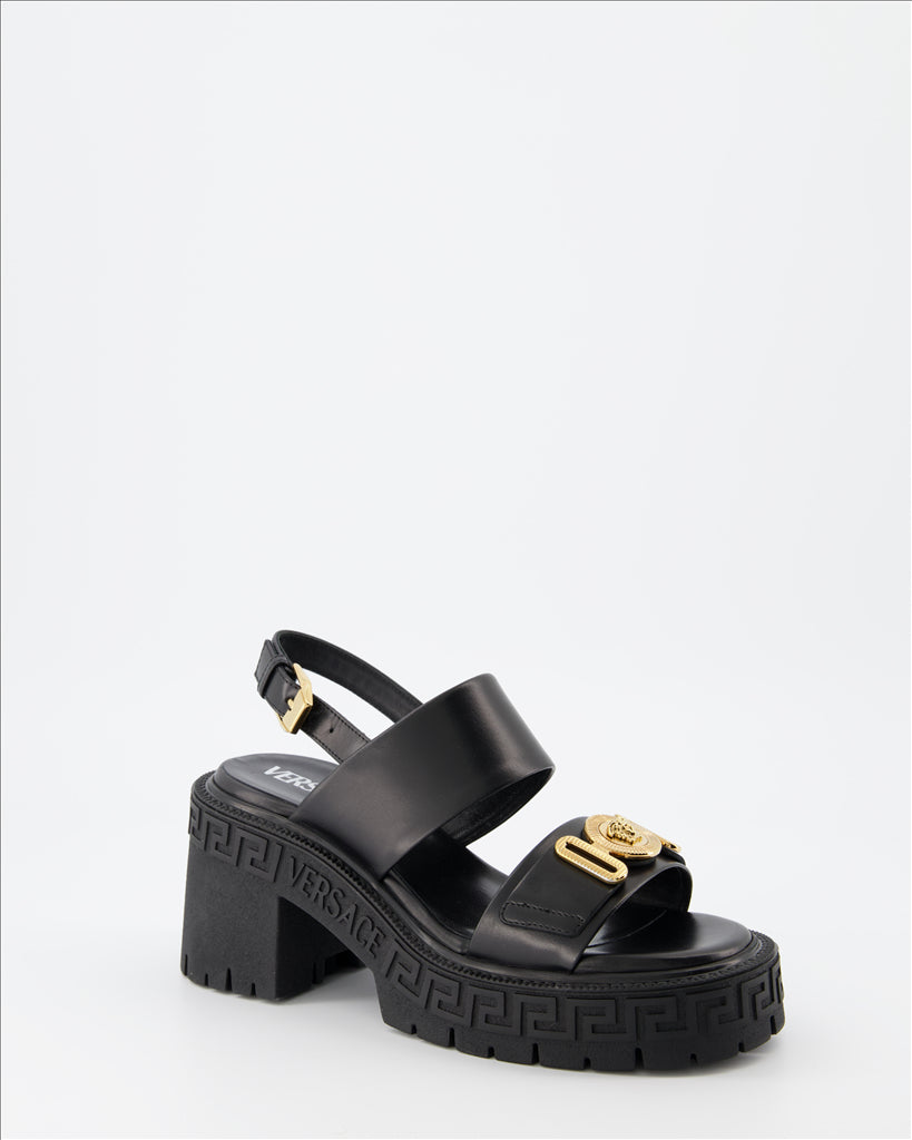 Zapatos abiertos Sandales Medusa Biggie Versace Negro Femme