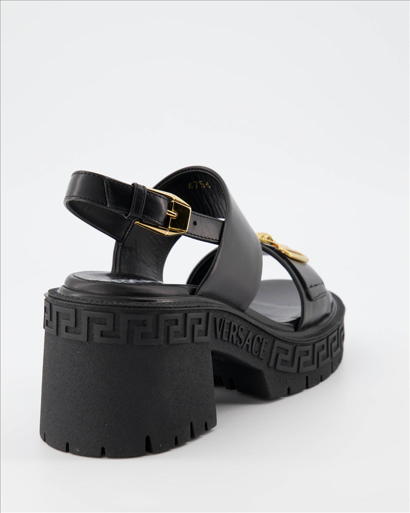 Zapatos abiertos Sandales Medusa Biggie Versace Negro Femme