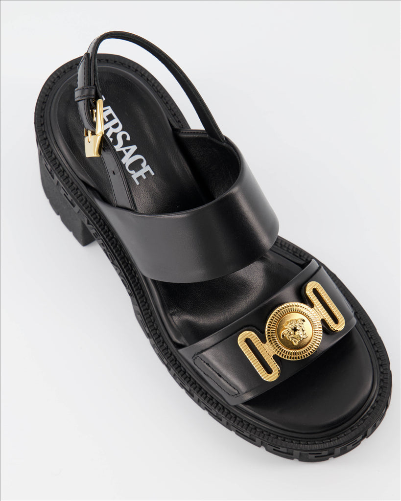 Zapatos abiertos Sandales Medusa Biggie Versace Negro Femme