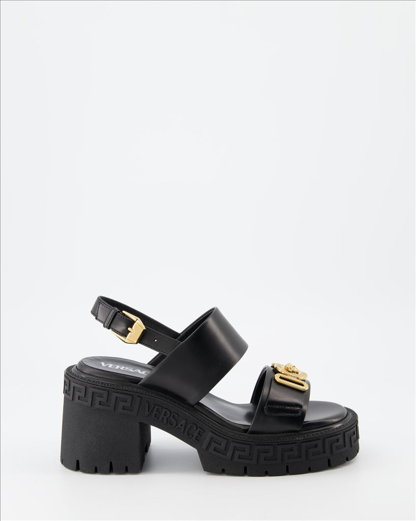 Zapatos abiertos Sandales Medusa Biggie Versace Negro Femme