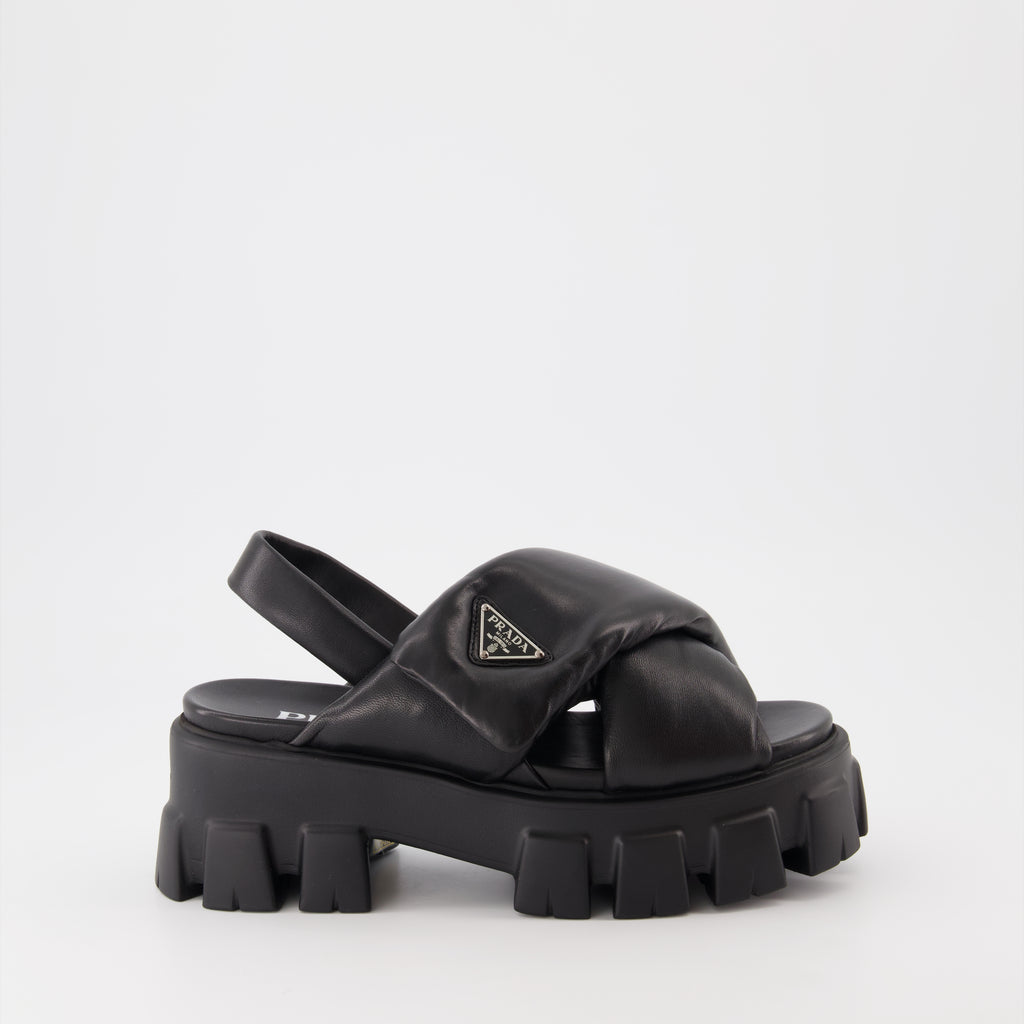 Sandales Monolith matelassées noires