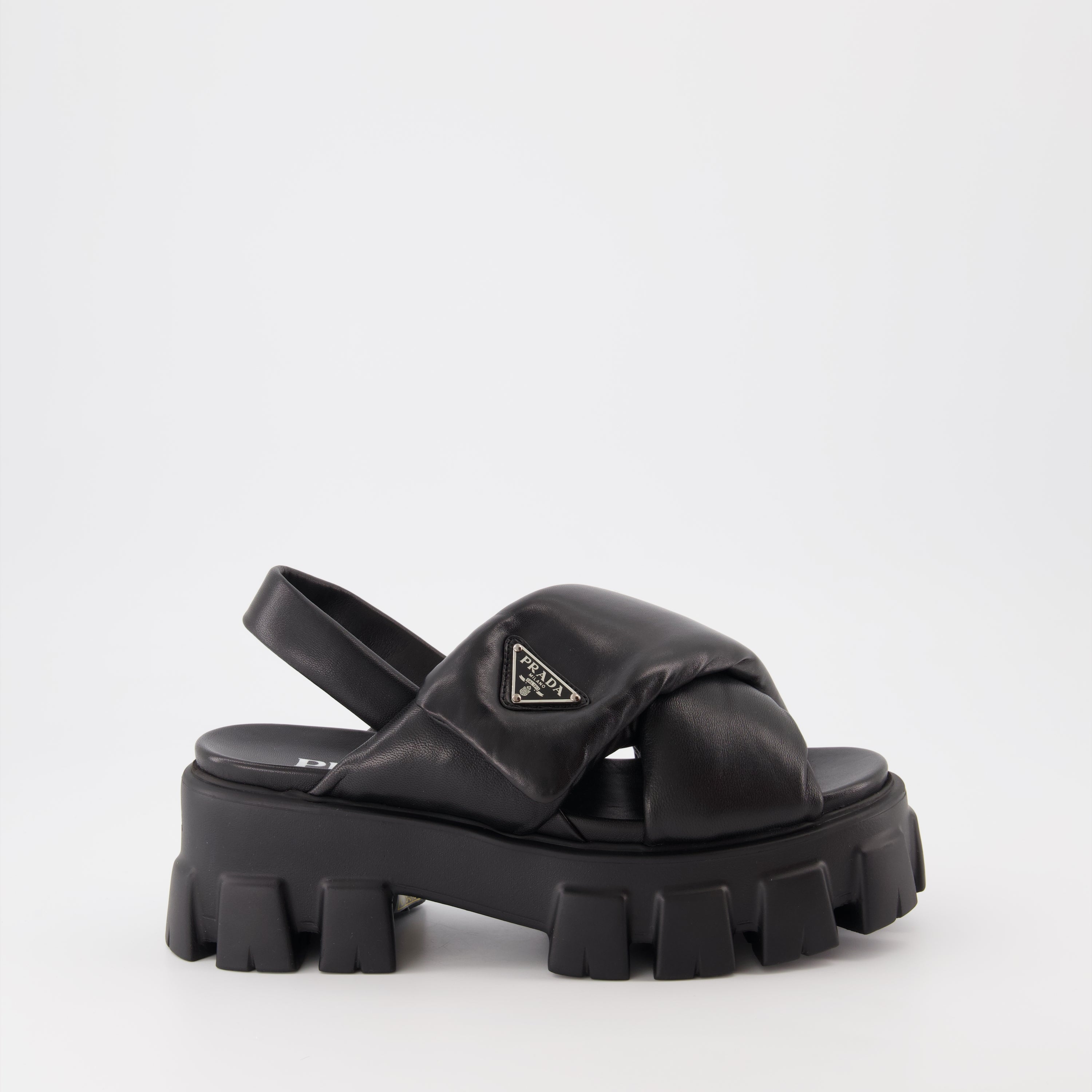 Sandales Monolith matelassées noires