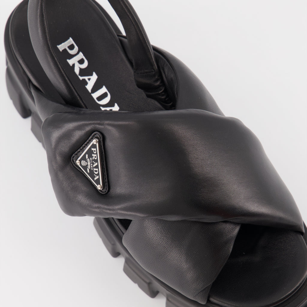 Sandales Monolith matelassées noires