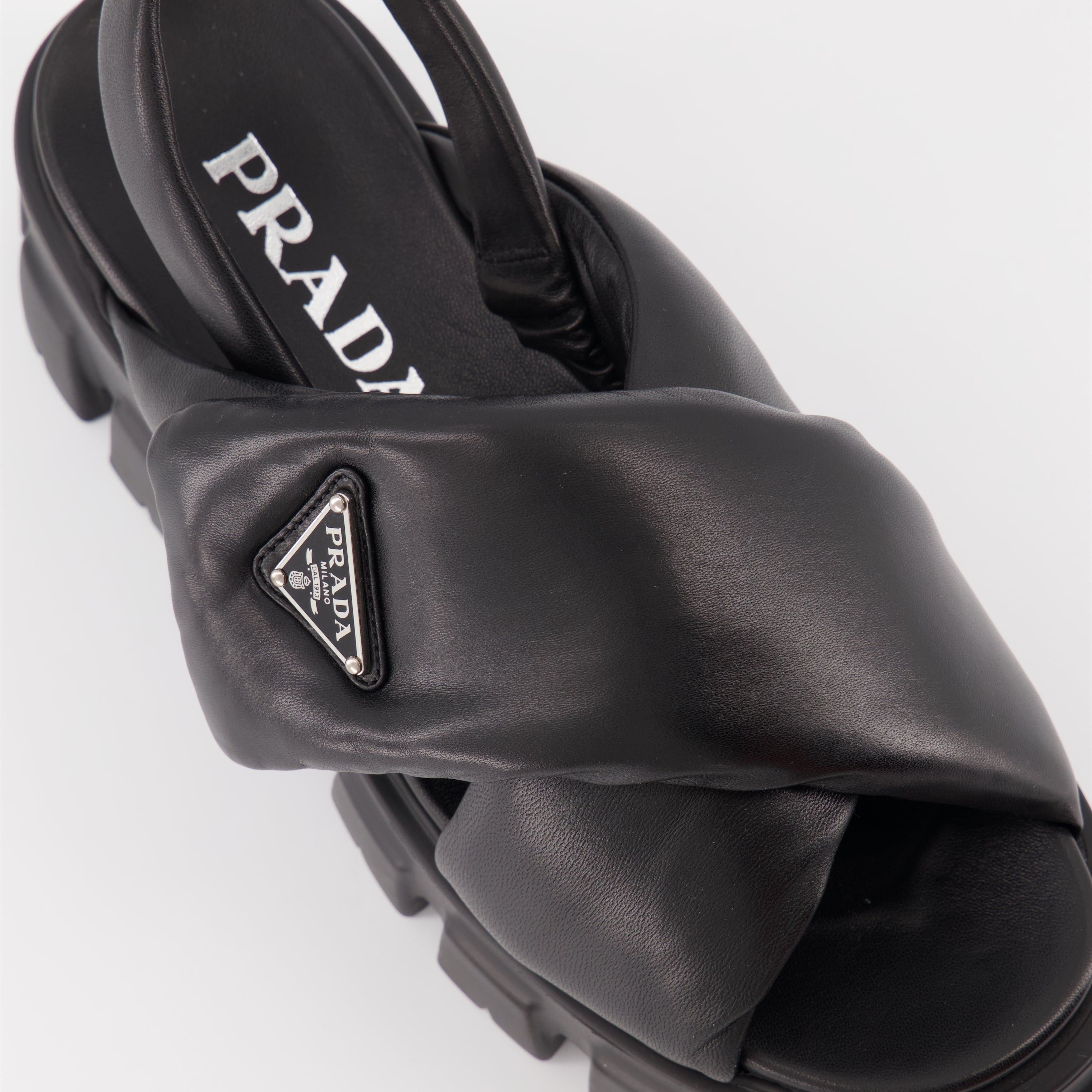 Sandales Monolith matelassées noires