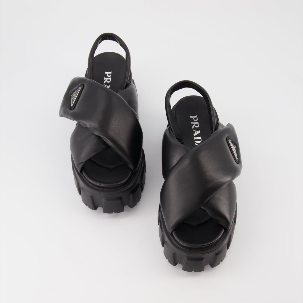 Sandales Monolith matelassées noires