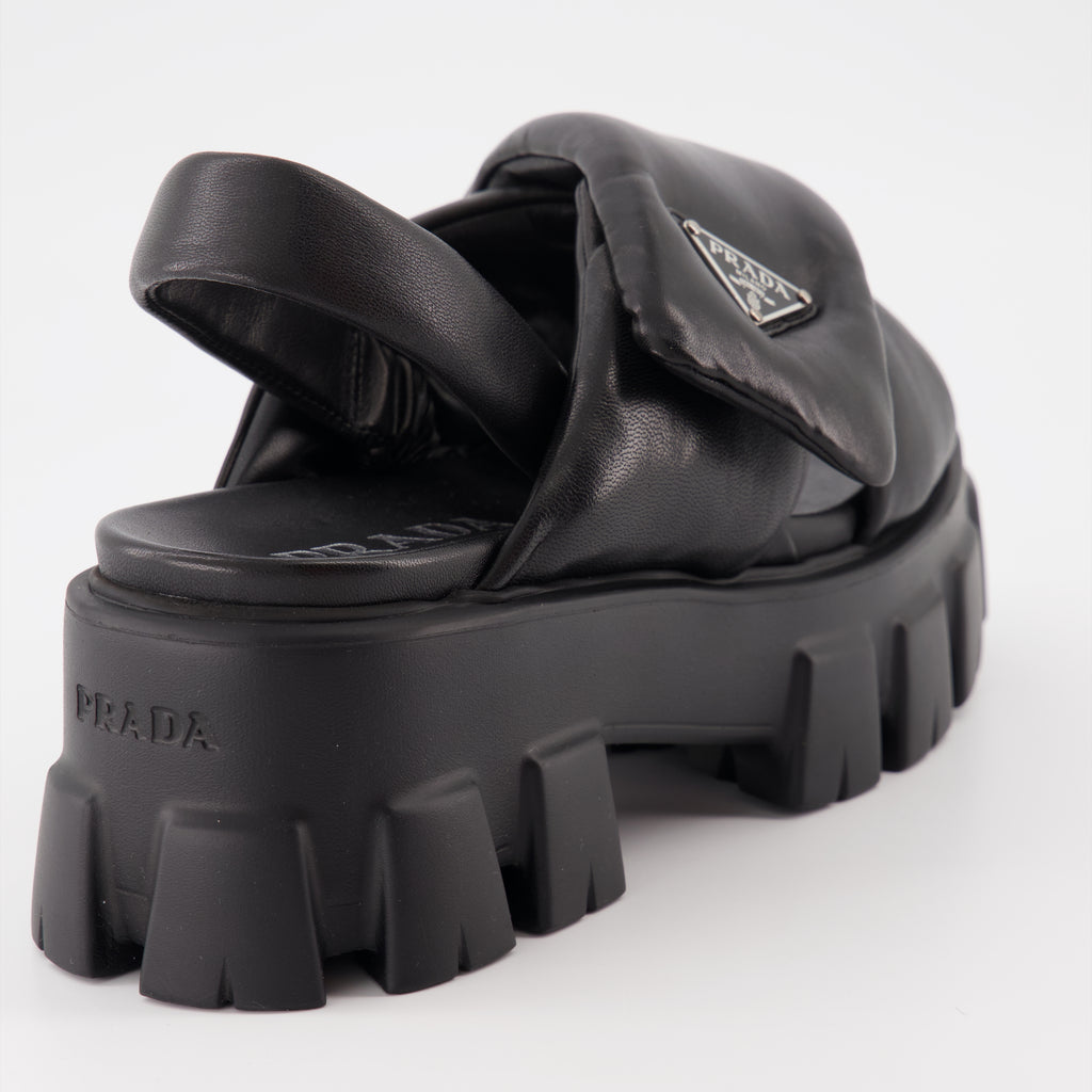 Sandales Monolith matelassées noires