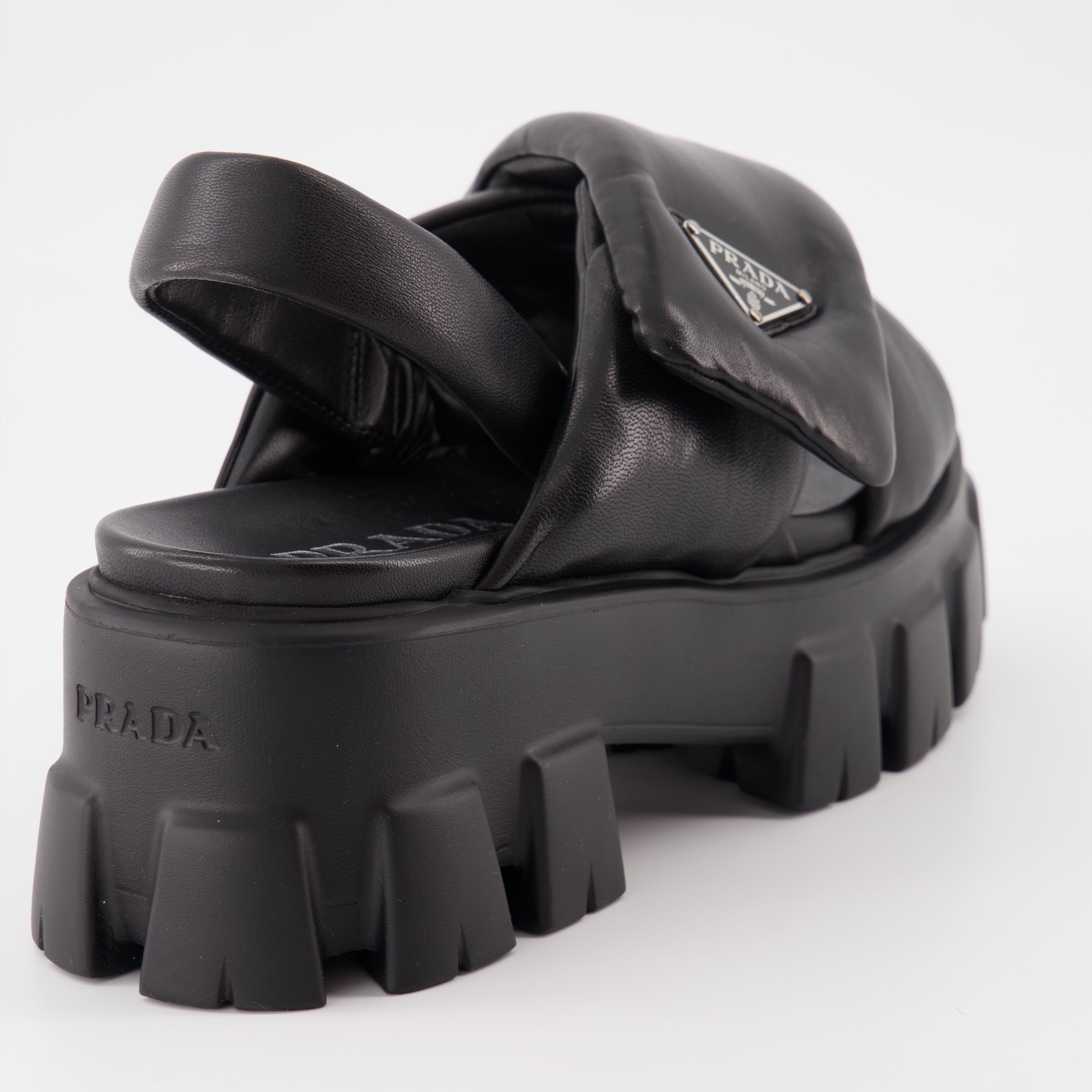 Sandales Monolith matelassées noires